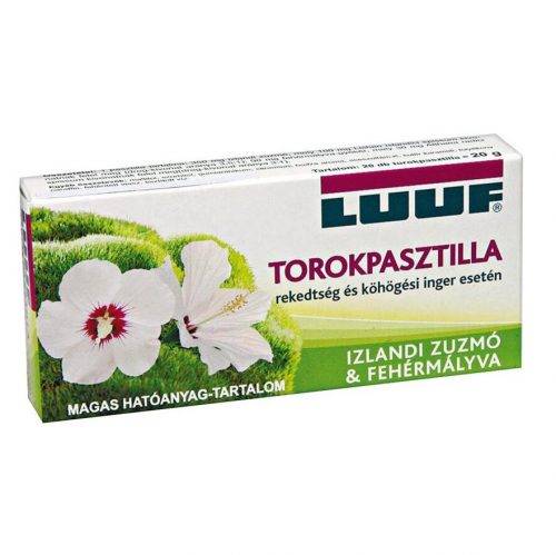 Luuf torokpasztilla izlandi zuzmóval 20 db