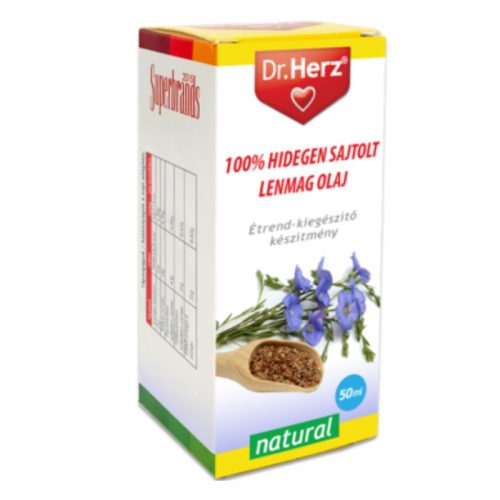 Dr.herz lenmag olaj 100% hidegen sajtolt 50 ml