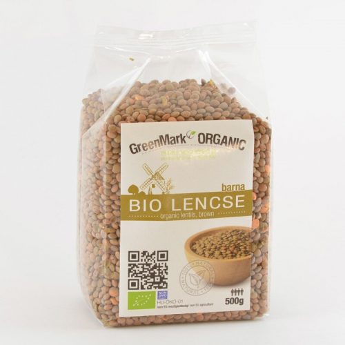 Greenmark bio lencse barna 500 g