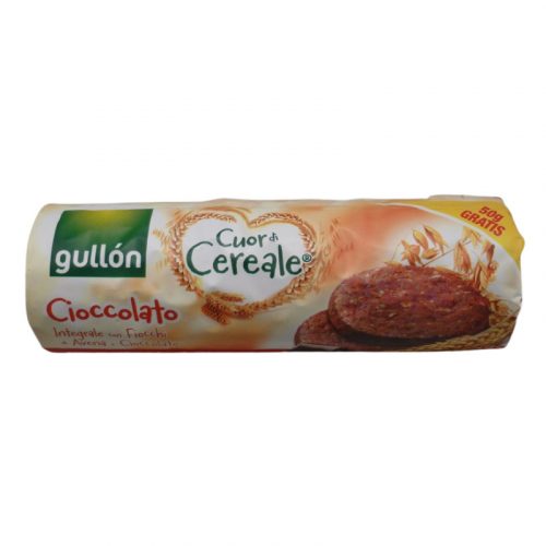 Gullón élelmi rostban gazdag gabonakeksz csokoládéval 280 g