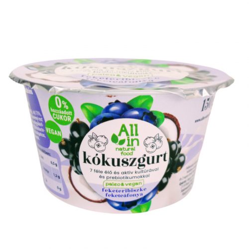 All in kókuszgurt fekete áfonya & fekete ribiszke 150 g