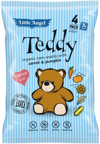 Teddy bio kukoricás snack 4x15g 60 g