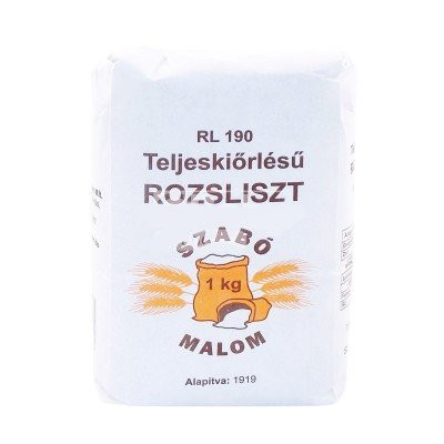 Szabó Malom teljes kiőrlésű rozsliszt rl-190 1000 g