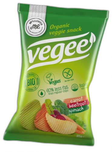 Organique bio burgonya snack zöldséges vegee 85 g