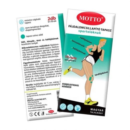 Motto tapasz fájdalomcsillapító sportolóknak 5x15cm 2 db