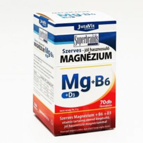 Jutavit szerves magnézium b6+d3 vitamin kapszula 70 db