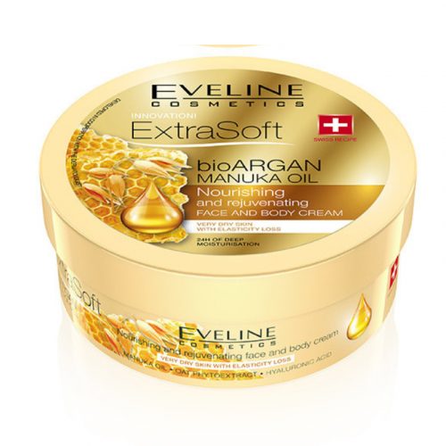 Eveline extra soft bio argan manuka oil arc és testkrém 175 ml