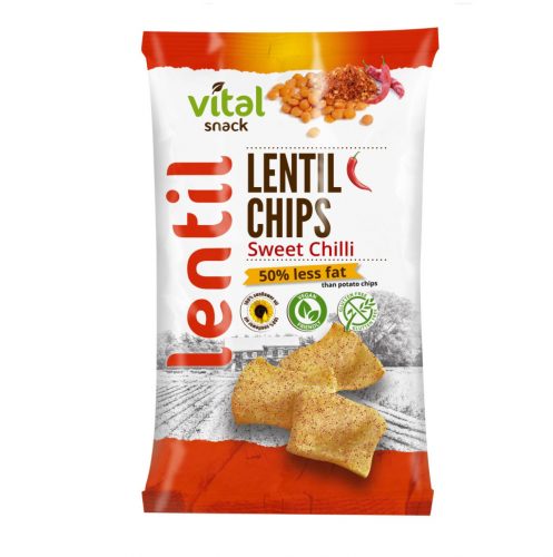 Vital lencse chips édes chili 65 g