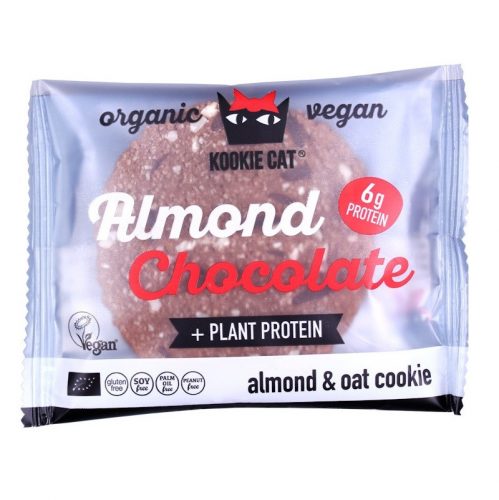 Kookie cat bio vegán gluténmentes mandulás zabkeksz, protein csoki 50 g