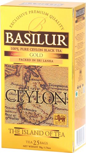 Basilur the island of tea gold fekete tea 25 filter 50 g