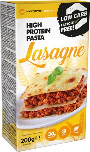 Forpro tészta lasagne csökkentett szénhidrát, extra magas fehérje tartalommal 200 g