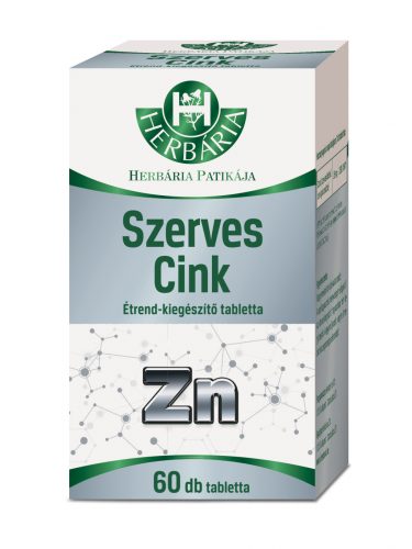 Herbária szerves cink étrend-kiegészítő tabletta 60 db