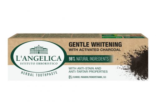 Langelica herbal fogkrém gentle whitening aktív szén 75 ml