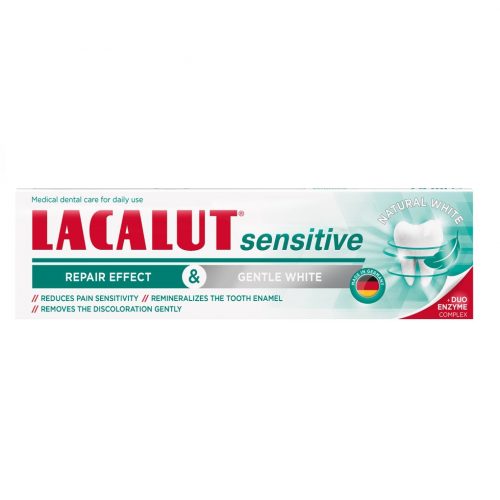 Lacalut sensitive repair effect & gentle white fogkrém 75 ml