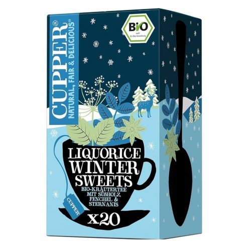 Cupper bio liquorice winter sweets téli édes ébredés tea xmas limited edition 40 g