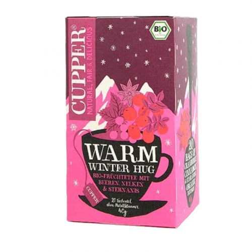 Cupper bio warm winter hug xmas limited edition téli bogyós gyümölcsös tea 40 g