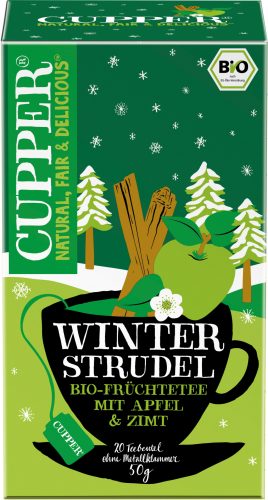 Cupper bio winter srtudel xmas limited edition téli almás fahéjas tea 50 g