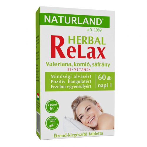 Naturland herbal relax étrend-kiegészítő tabletta 60 db