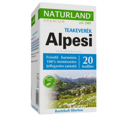 Naturland alpesi gyógynövény teakeverék filteres 20x1g 20 g