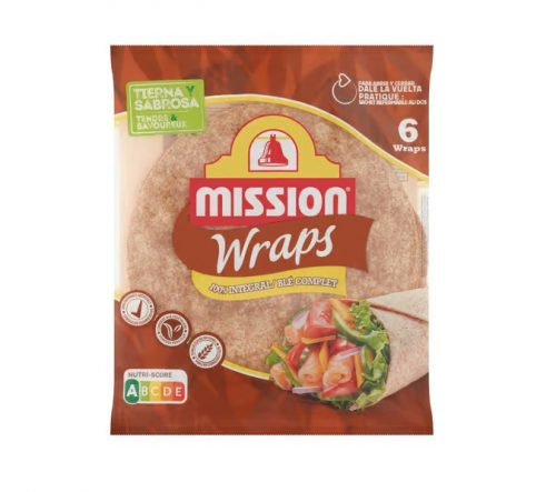 Mission teljeskiőrlésű wrap 370 g