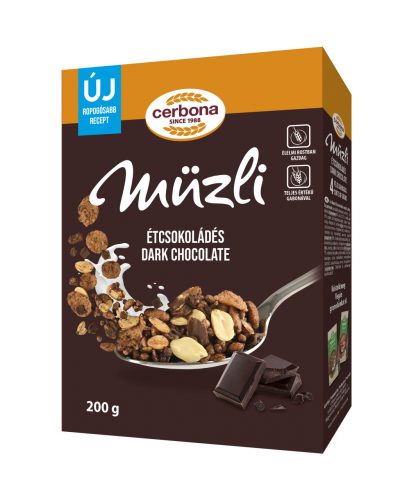 Cerbona müzli étcsokoládés 200 g