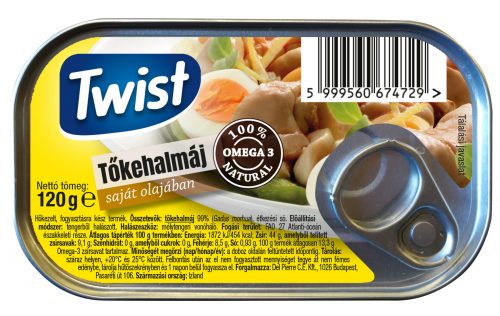 Twist tőkehalmáj saját olajában 120 g