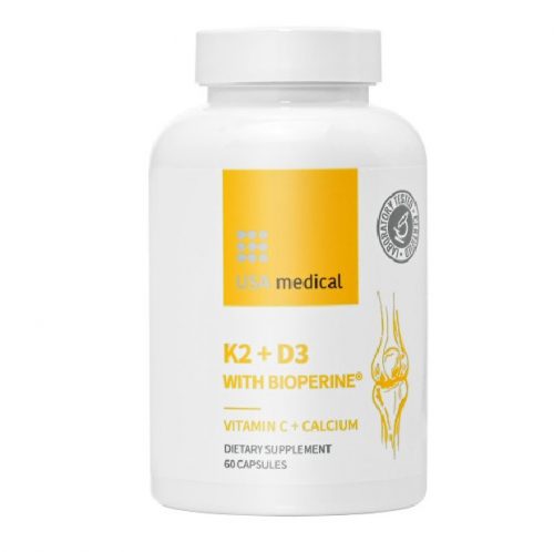 Usa Medical k2+d3 c-vitaminnal kapszula 60 db