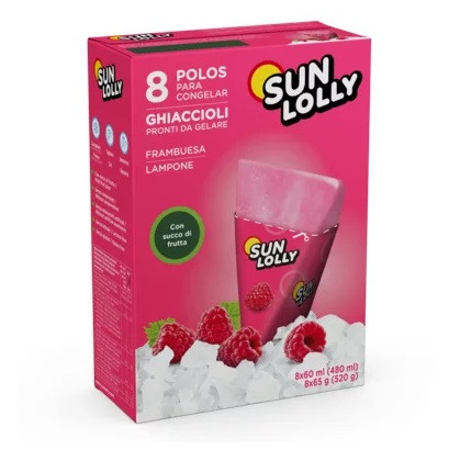 Sunlolly glutén- és laktózmentes jégkrém málna 8x60ml 480 ml