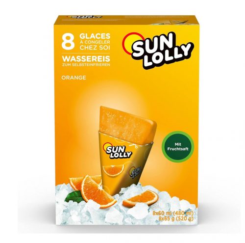 Sunlolly glutén- és laktózmentes jégkrém narancs 8x60ml 480 ml