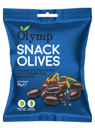 Olymp snack fűszerezett kalamata magozott olajbogyó narancshéjjal 70 g