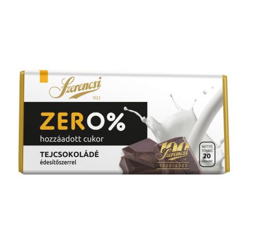 Szerencsi zero maltitolos tejcsokoládé 20 g