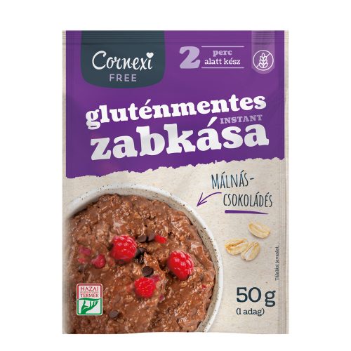 Cornexi gluténmentes málnás-csokoládés zabkása 50 g