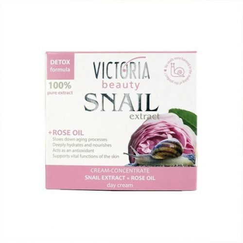 VICTORIA SNAIL Arckrém Nappali, Csiganyál kivonat &; Rózsaolaj és Rózsavíz 50ml