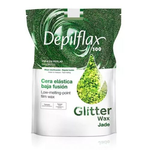 Depilflax Gyanta Gyöngy 1000g Film Glitter Jade Zöld