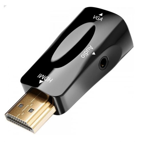 Átalakító adapter hdmi-ről vga d-sub audio hangra