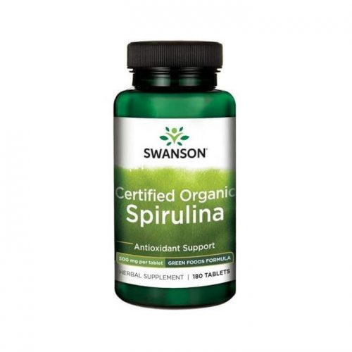 Swanson Spirulina alga 180 tabtetta Organikus