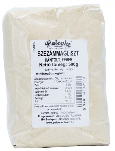 Paleolit Szezámmag préselvény liszt 500g hántolt, fehér