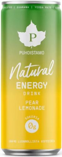 Puhdistamo Natural energy 330ml körte- limonádé ízű természetes energiaital